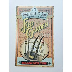 The Marshall & Son Hardware Company 16x10 Rustic Retro Metal Signs (26614)